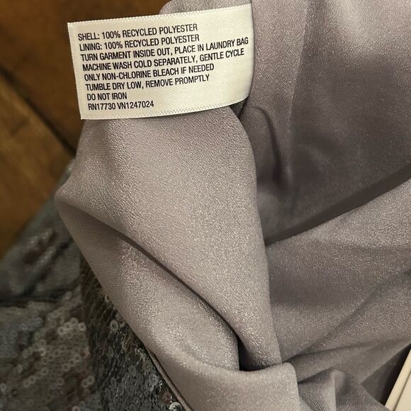 A New Day Women's Relaxed Leg High Rise Silver Sequin Trouser Pants Size 12 NEW - Picture 4 of 13